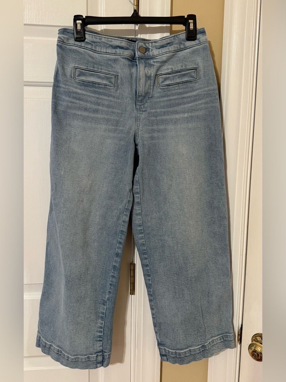 Talbots Light Blue Wide-Leg Crop Jeans